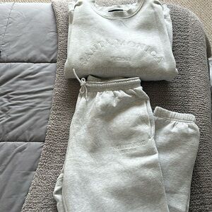 White Fox Boutique Santa Monica crewneck and sweatpants set